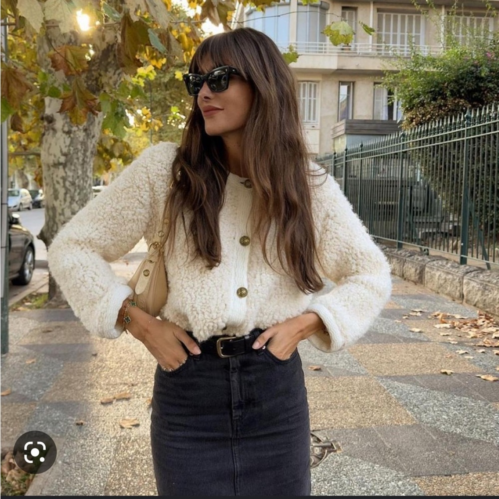 Massimo Dutti boucle knit cardigan